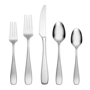 Oneida 45pc Ainsley Flatware Set: Stainless Steel Silverware, Service for 8, Dishwasher-Safe, Includes Serving Utensils