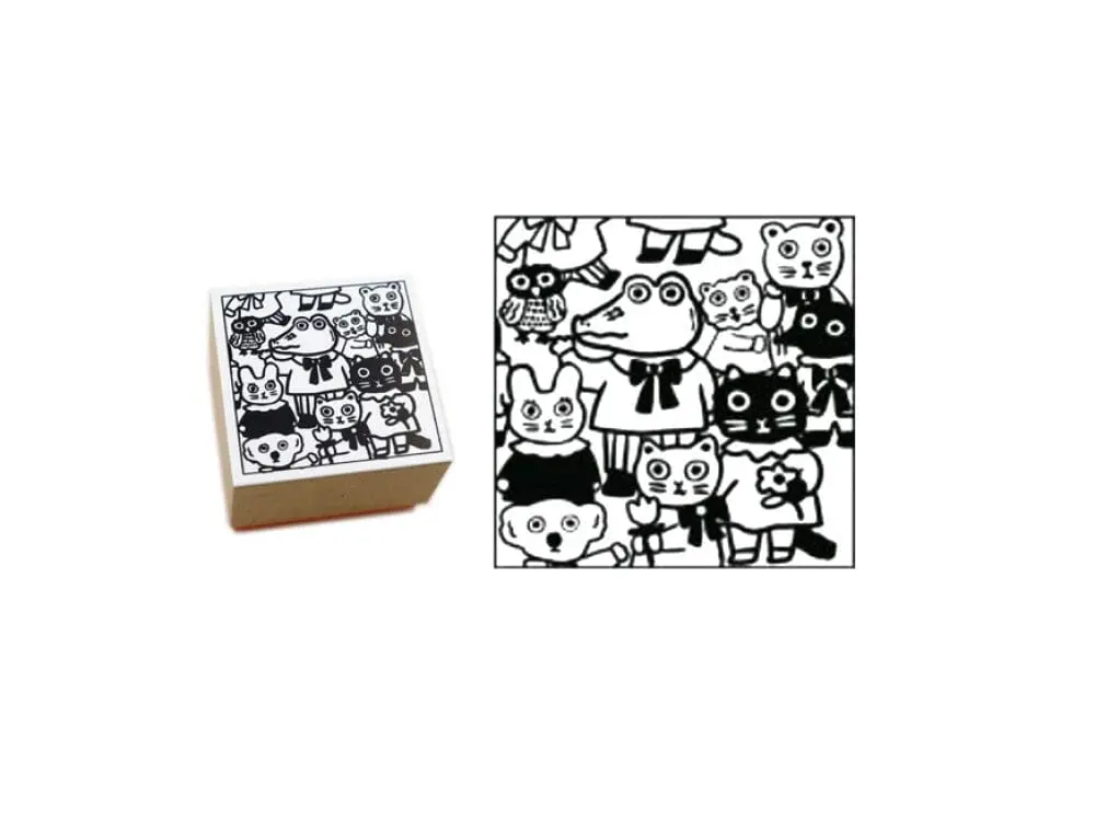 Sanby Yumi Kitagishi Rubber Stamp - Animals
