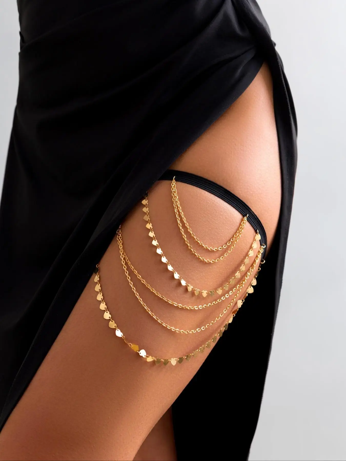 Women's Layered Chain Thigh Chain, Fashion Body Jewelry for Party, Trendy Jewelry for Birthday Gift