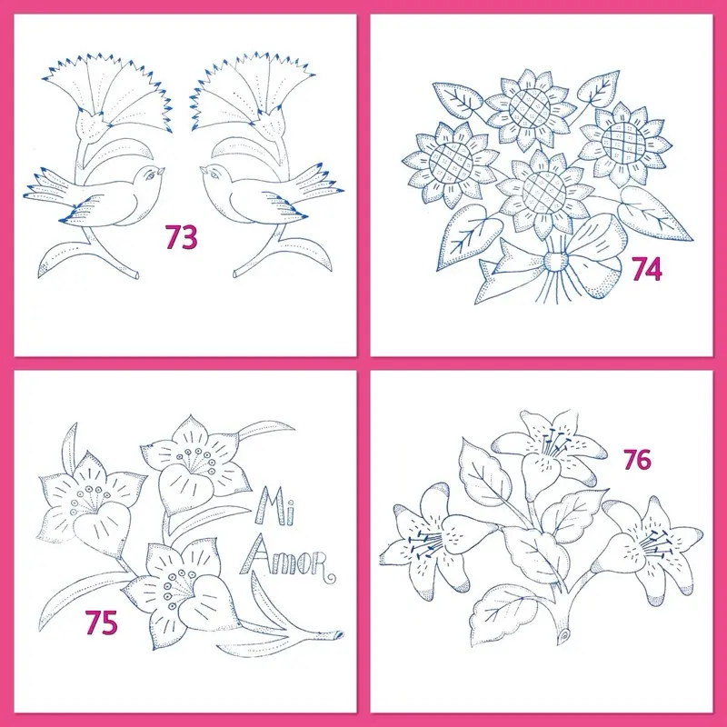 Servilleta 45x50cm Diamante Fabric Stamped Embroidery - Bordado - Tortilla Warmer Fabriic
