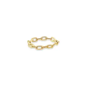 14K Gold Cable Chain Ring
