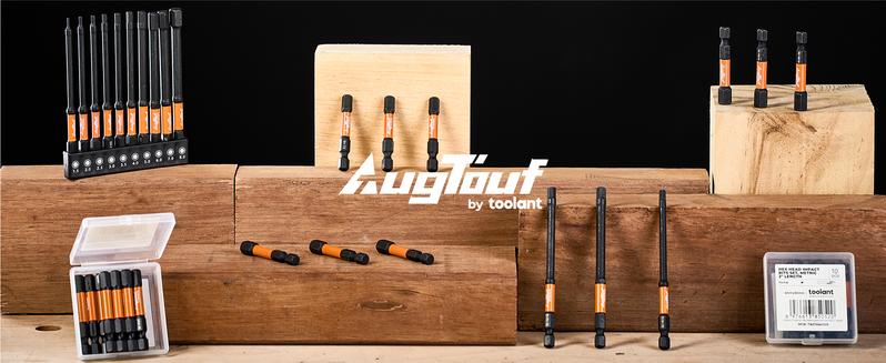 toolant Impact Hex Head Allen Wrench Drill Bit Set 10pcs, Metric & SAE, Hex-Shank S2 Steel Hex Bits Set, CNC Machined Tips with Magnetism, 4" Long with Storage Box