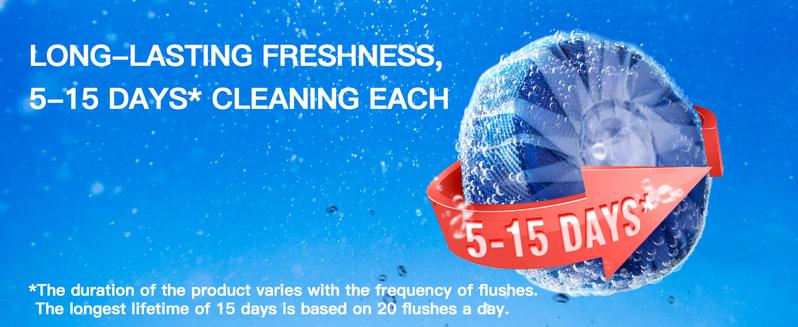 Toilet Cleaner Blocks - 4 Pack, Strong Cleaning Power, Descale & Deodorize, Automatically Clean with Every Flush, Versatile for Any Toilet, Removes Stains and Odors