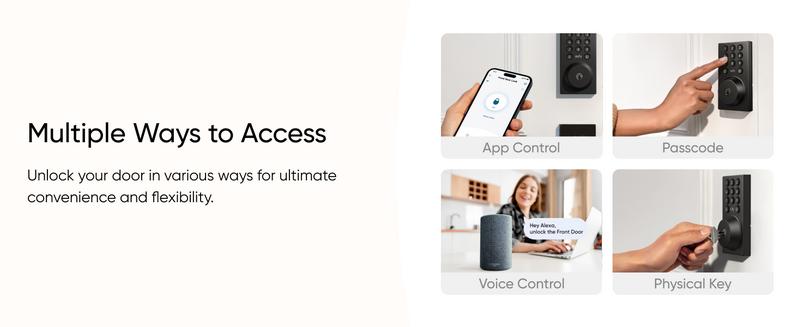 eufy Security Smart Lock C30, Keyless Entry, Built-in WiFi Deadbolt for Front Door, No Bridge Required, Easy Installation, App Remote Control, Auto Lock｜Spingtok