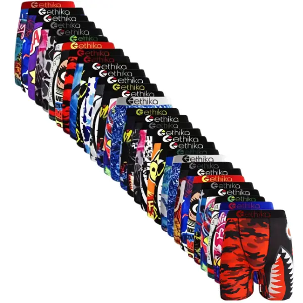 Men's 3PCS/4PCS/5PCS sports boxer underwear with hip lifting support, moisture wicking, odor proof, four-way stretching is perfect for the waist in the gym, running, or mixed martial arts, seamless, s-XXXL