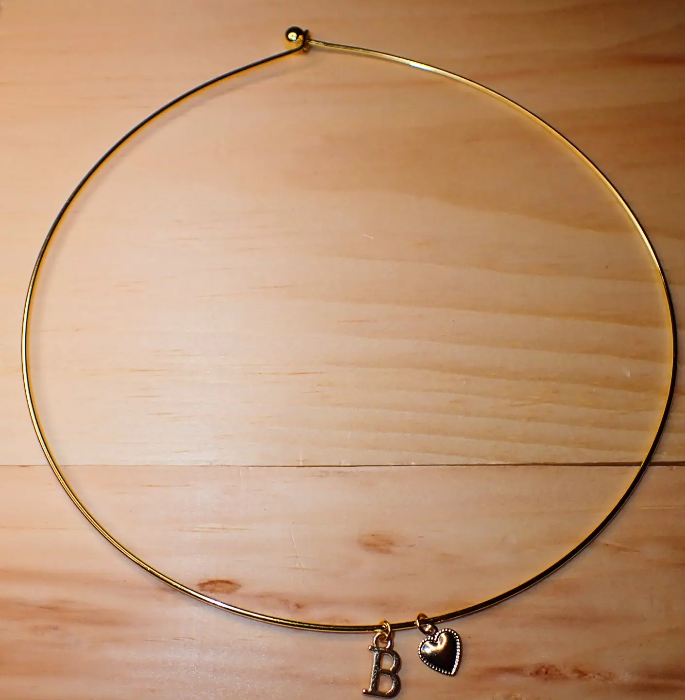 Personalized Initial Heart collar Choker Necklace