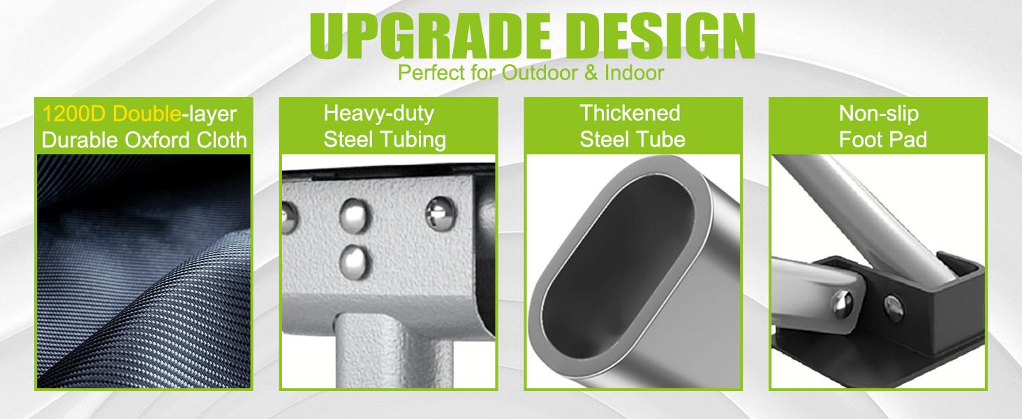 Outdoor Folding Camping Cot with Mattress, Heavy Duty Sleeping Cot with Carry Bag, Up to 900 Lbs, Portable Guest Bed for camping, Travel, Outdoor & Indoor Use