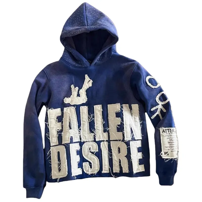 Trendy printed hooded sweatshirt, street style Harajuku retro loose-fitting unisex hoodie, European and American style, high street fashion, digital 3D women's pullover hooded sweatshirt.