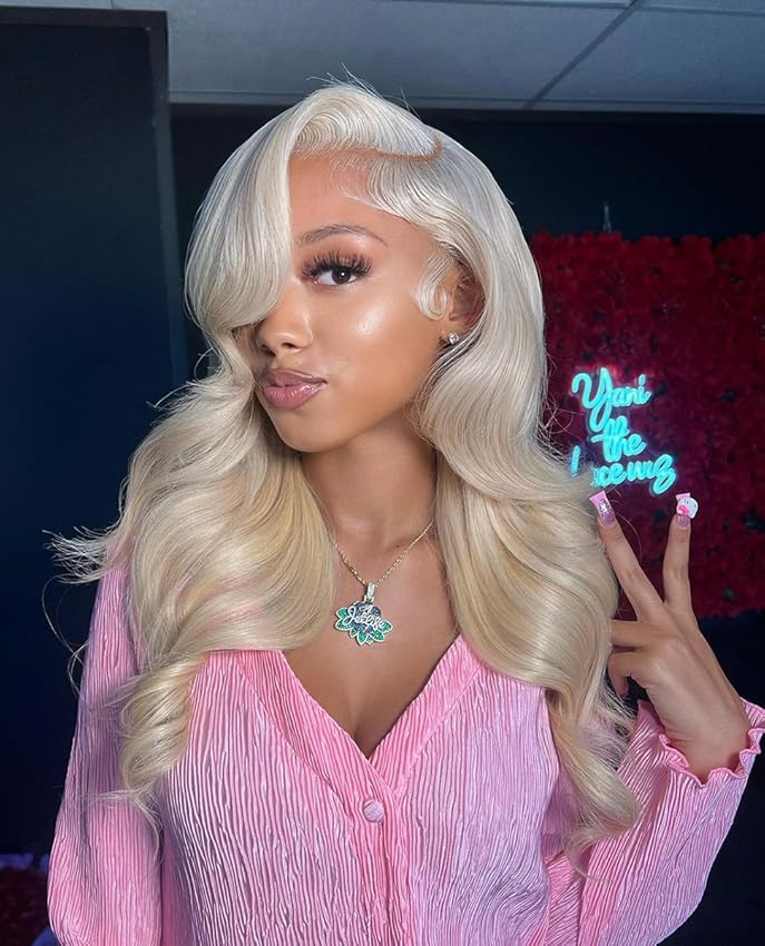 [Super Deal] Hot Star 40Inch 613 Blonde Body Wave 13x6 HD Transparent Lace Frontal Human Hair Wigs 180% Density Brazilian Hiar Straight 13x4 Lace Front Human Hair Wigs