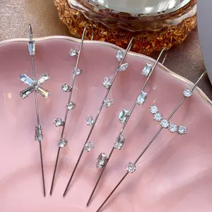 5Pcs Ear Wrap Crawler Hook Earrings, Crystal Long Piercing, Exaggerate Wrap Climber Earrings