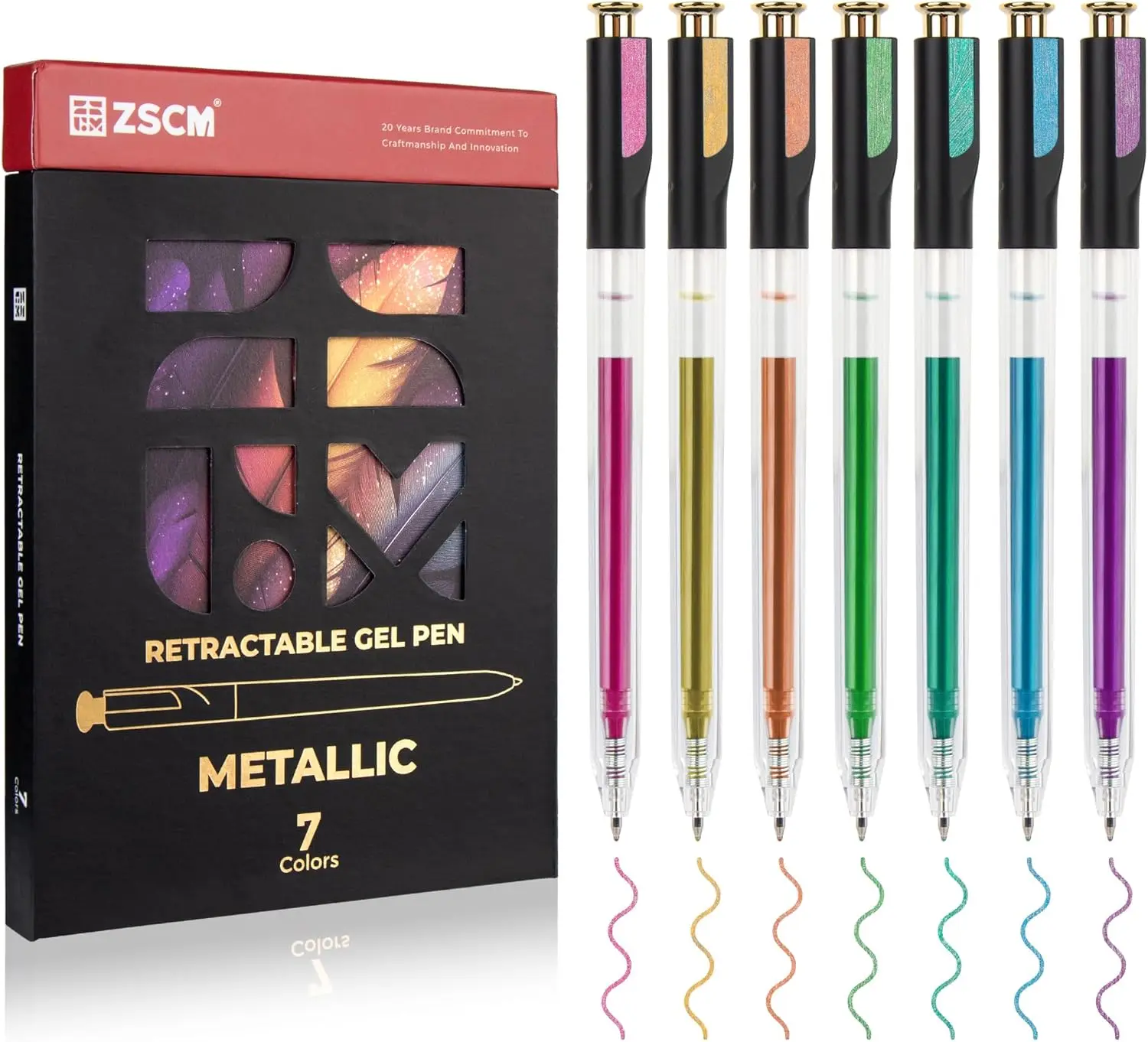 Retractable Neon Gel Pens,  Large Capacity Ultra Fluorescent Gel Ink Pens for Adult Coloring, 1.0 mm Fine Point Smooth Writing Color Pen for Highlighting Note Taking Aesthetic Art Supplies Colorful Highlighter Marker Premium Quality Premium Quality tiktok