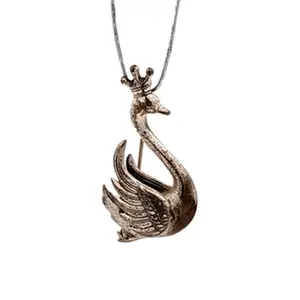 Vintage Signed Lang "Royal Swan" Sterling Silver Brooch