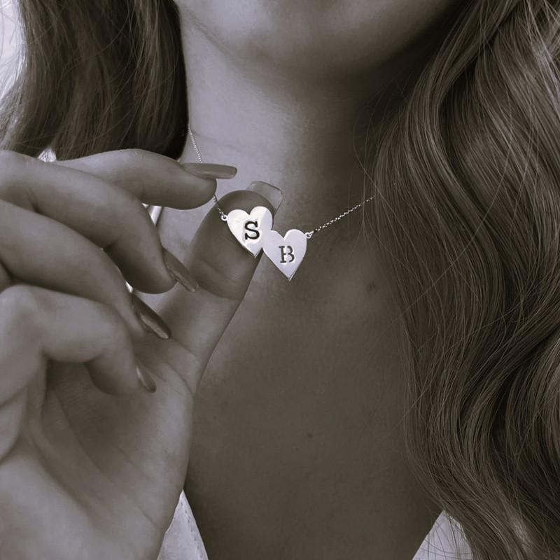 Customized Two Initials Necklace Stainless Steel Personalized Necklace Gift for Men and Women Couples