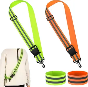 High Visibility Reflective Running Belt Adjustable Reflective Safety Sash for Night Walking, Jogging, Cycling, Dog Walking – Lightweight Reflective Running Gear for Men & Women