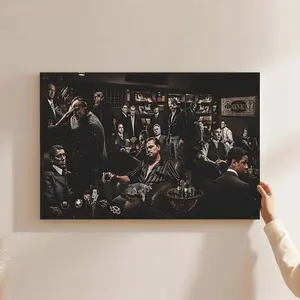 Gang Movie Character Pattern Unframed Painting, Modern Art Decoration, Living Room Bedroom Decoration, Hallway Office Mural, Art Wall Decoration, Ideal Gift, Ornaments