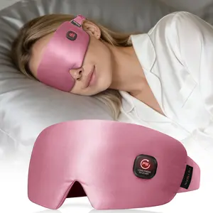 Heated Eye Mask, Cordless Rechargeable Eye Compress, Eye Relief, Improved Sleep,No microwave | Even heat | 20-min auto-off | 100% mulberry silk | Washable & reusable