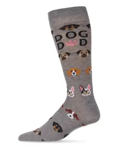 Men's Best Dog Dad Bamboo Blend Novelty Crew Sock