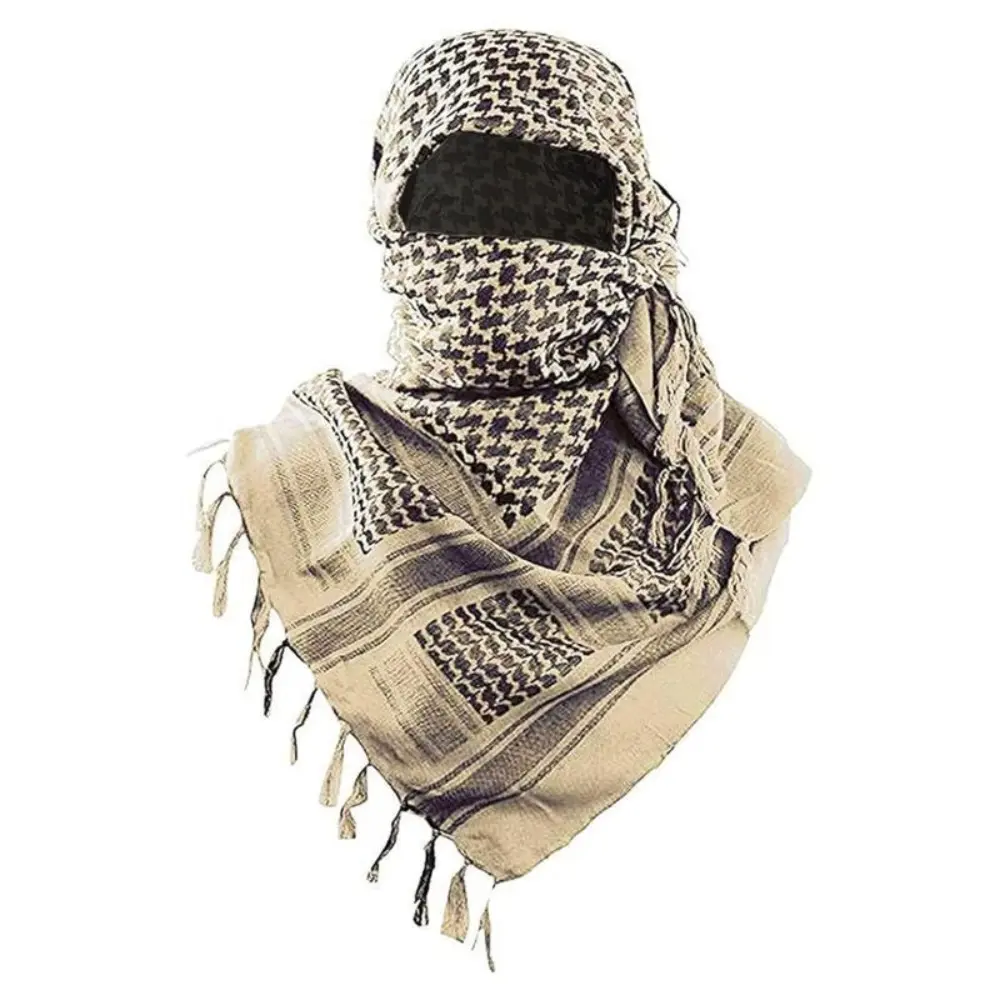 Military Shemagh Tactical Desert Scarf - 100% Cotton Keffiyeh Scarf Wrap for Men and Women