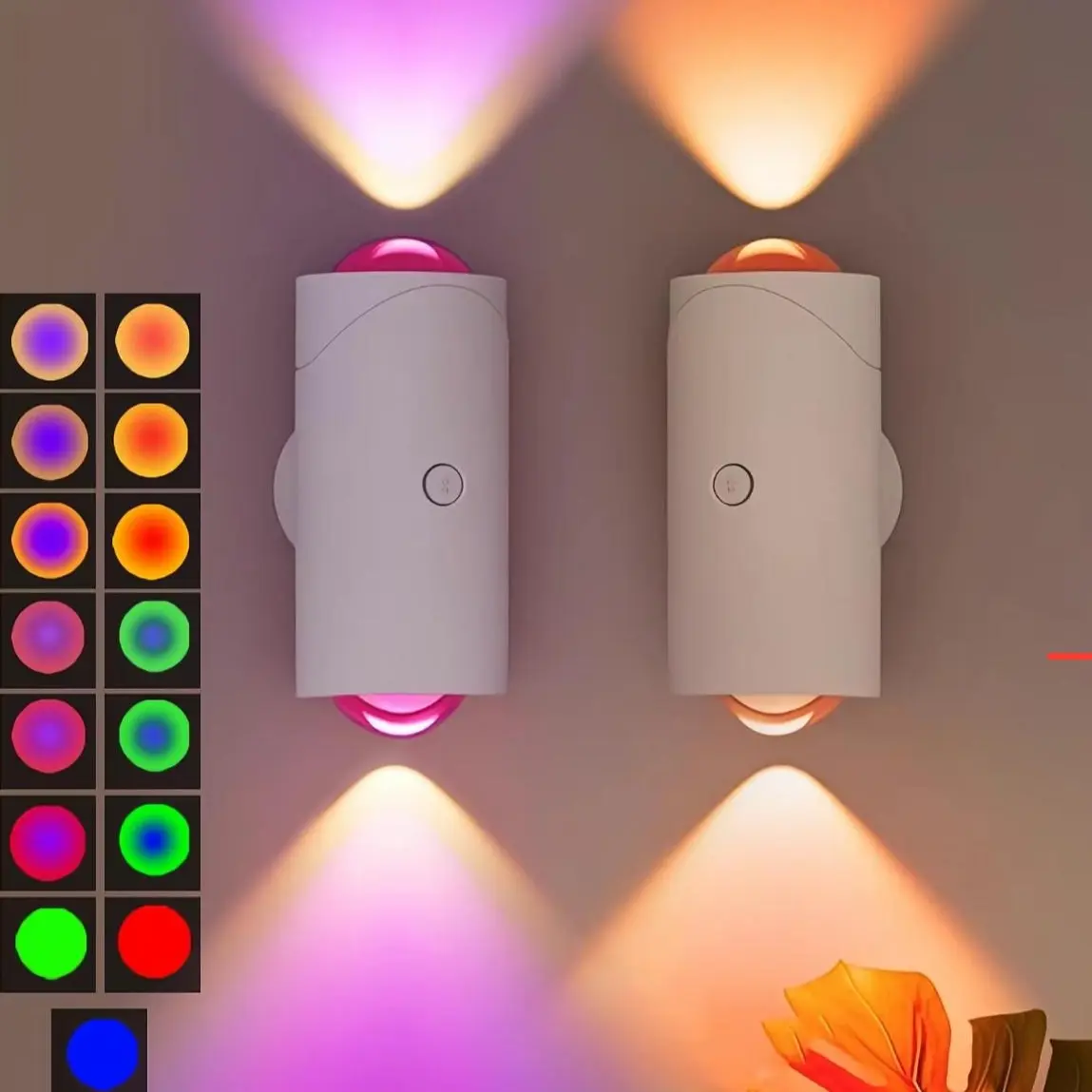 Smart LED Night Light - USB Rechargeable, Motion-Sensor, RGB Gradient Dimmable Magnetic Wall Lamp for Indoor Ambient Lighting, Bedroom & Entryway Decor