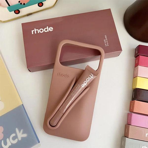 Rhode Lip Case for iPhone 17 Pro Max, Air 16, 15, 14, 13, 12, 11 Pro Max & Plus with Hydrating Peptide Lip Treatment & Bumper Protection