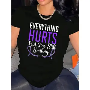 Women Casual Short Sleeve Tee 1 Pcs- Comfortable Crew Neck, Soft Adorable Tees Tops