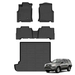 COLANAT for Toyota 4Runner 2003-2009 | 2025 Floor Mats & Cargo Liner Set (5-Seat No Shelf，Not for Double Decker/3rd Row), 3D Custom Fit All-Weather Car Liners, High-Wall Waterproof, Heavy Duty, Non-Slip, Eco-Friendly Odorless, Easy Clean Black