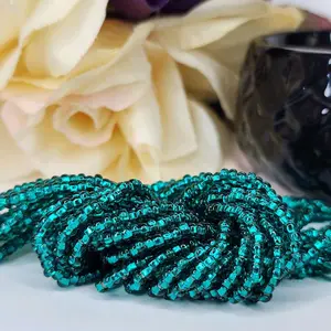 Emerald Silverlined Tie-one Waistbead