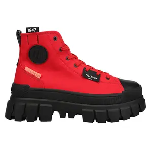 Palladium Womens Revolt Hi Tx Round Toe Hiking Sneakers Shoes - Red