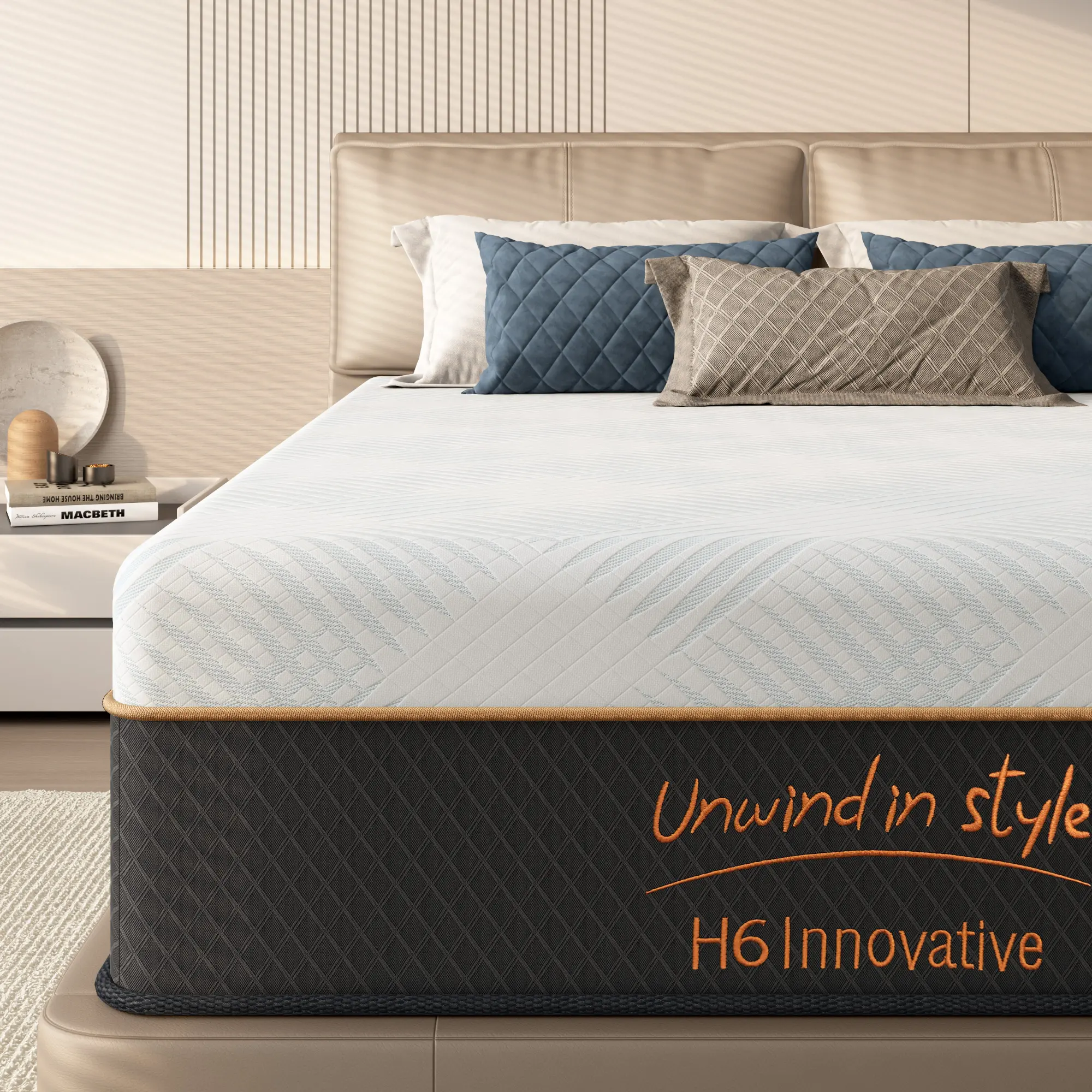 High Quality Hybrid Bed in a Box Mattress - Memory Foam Core, High-Grade Cotton Top, Ergonomic Design for Pressure Relief, Strong Edge Support, Medium Firm Feel, High Quality Mattress, Memory Foam Mattresses