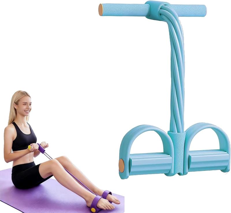 Fashion Puller Exercise, 8 Tube Pedal Resistance Device,  Adjustable Pedal Resistance Device Pedal Resistance Band with Handle Home Gym Strength Training Equipment for Women leg stretch rope exercise