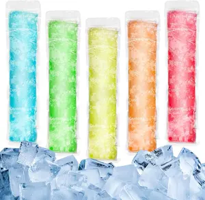 [Bags Only] 100 Popsicle Bags No Funnel - Sealable Popsicle Mold Bags, BPA-Free Freezer Tubes with Zip Seals, Ideal for Ice Pops, Yogurt, Juice, Smoothies, Healthy Snacks