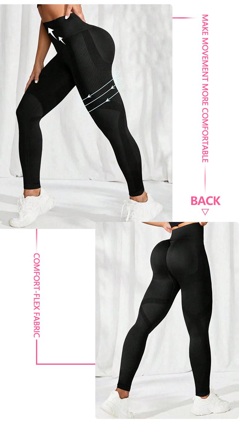 SUOVADUN CK003 Women's High-Waist Seamless Yoga Leggings Quick Dry Stretchy Activewear Pants for Fitness Training Breathable Sporty Bottoms Athletic Stretchable