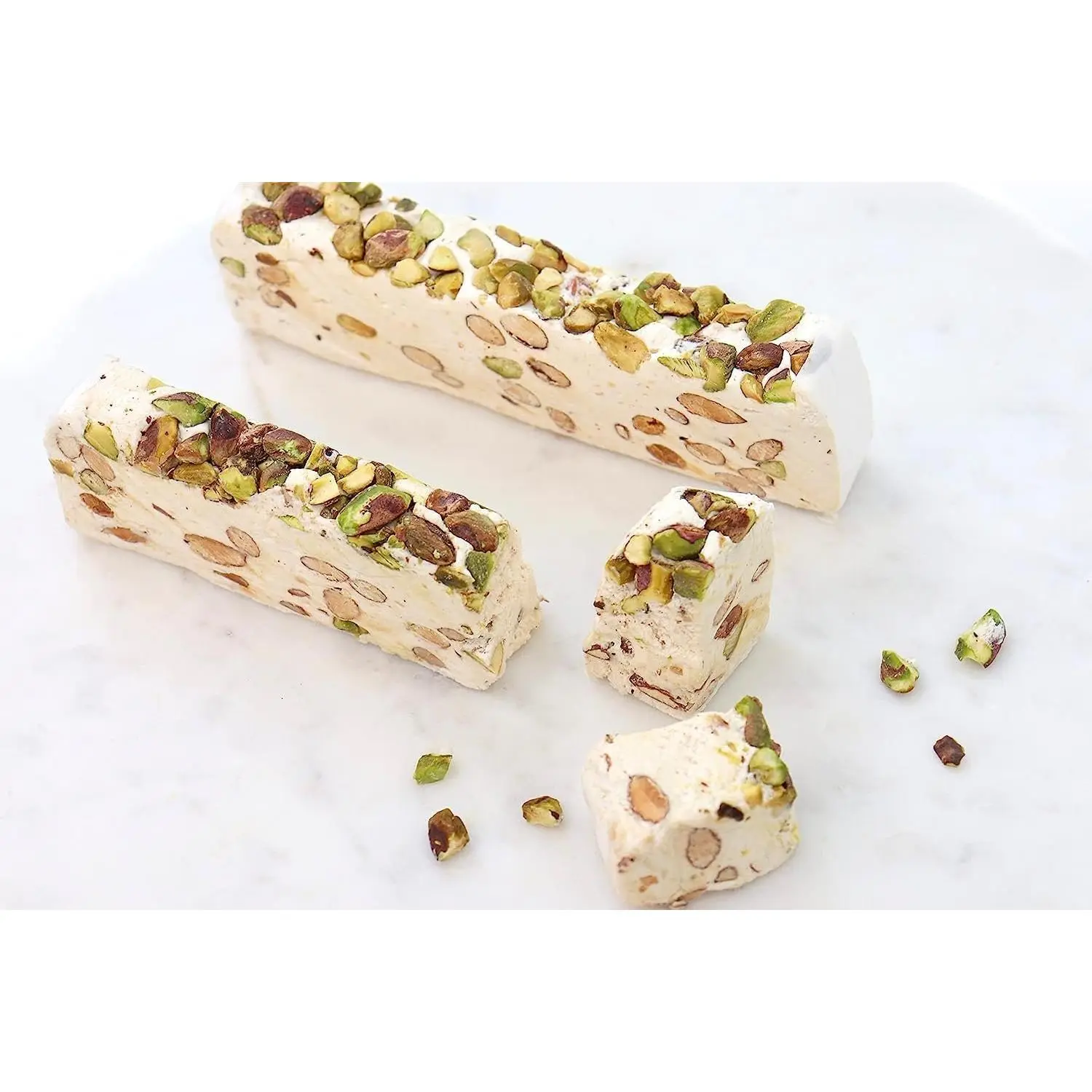 Andy Anand Roasted Pistachio Soft Truron Nougat, 7 oz – Spanish Homemade-Style, Wildflower Honey, Gluten-Free Gourmet Snack Gift Box