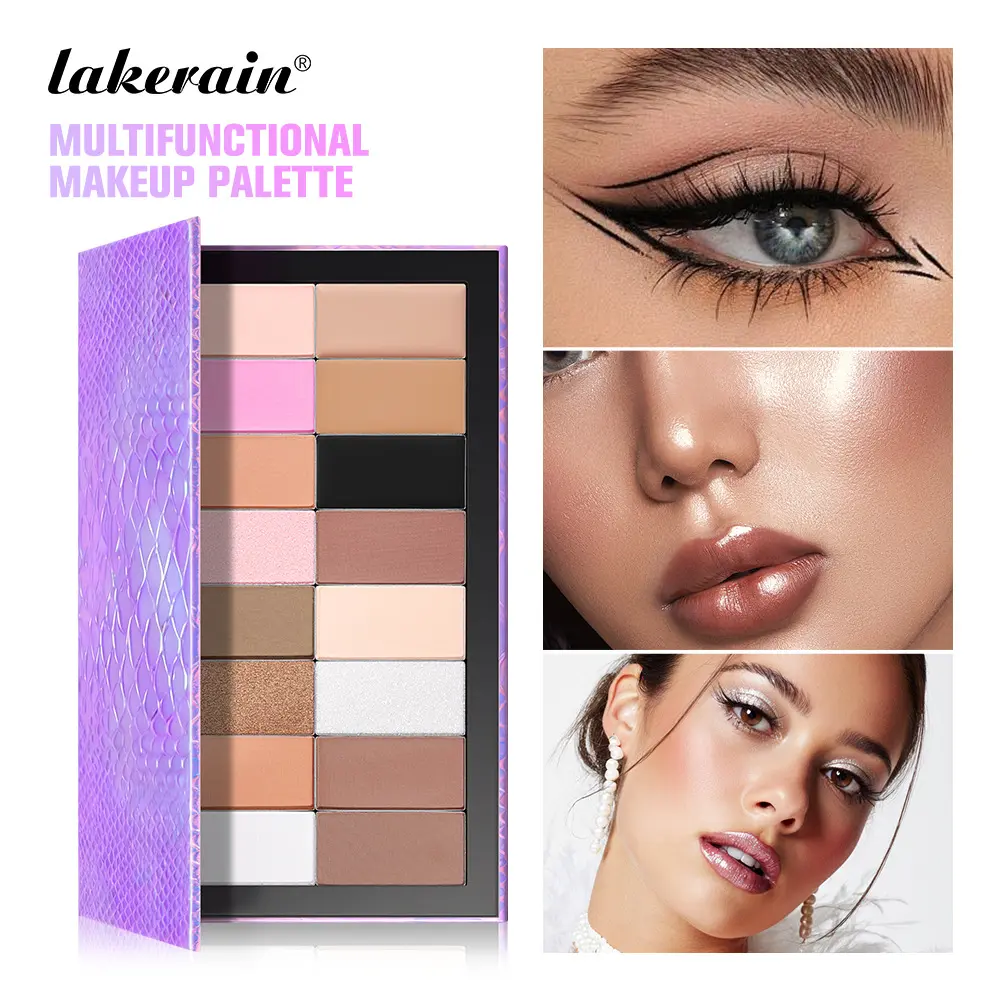 Magnetic Mermaid Makeup Palette, 16 Colors, Highly Pigmented Palette, DIY Combination, Eyeshadow Blush Contour, Multifunctional, Portable Beauty Kit