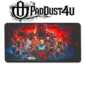 PadDust4U Stranger Things Season 5 Movie Mouse Pad 40x20 Inches Non-Slip Base Premium Desk Mat for Productivity Gaming Smooth Surface Anime Design
