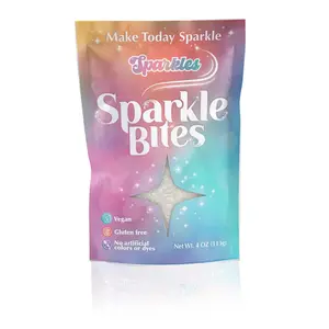 Crystal Candy Bites- Fun Bite Sized Crystal Candy Vegan No Artificial Colors or Dyes Natural Snack Sweet Viral