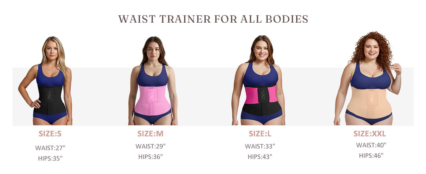 FeelinGirl Neoprene Waist Trainer Belt for Women Adjustable Hook Loop Tummy Control Slimming Waist Cincher Sweatproof Springtok