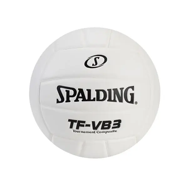 Spalding Classic Tournament Indoor Volleyball, Standard Size, Microfiber Composite Leather, Black & White with Silver Accents, V-Seam Construction, Floating Bladder, Unisex