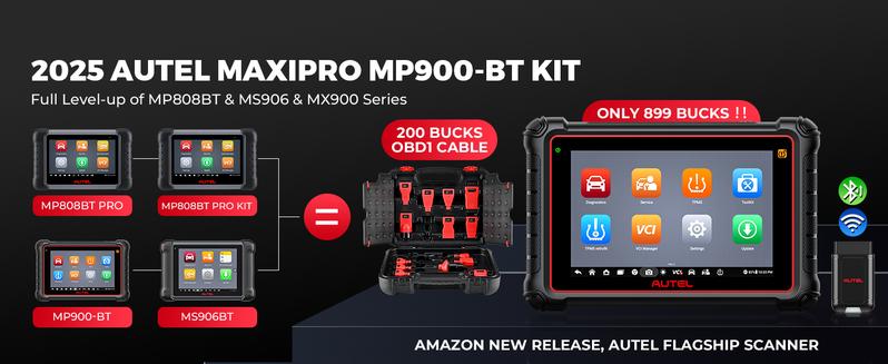 Autel MaxiPRO MP900-BT KIT Car Diagnostic Bidirectional Diagnostic Scan Tool, ECU Coding, 40+ Service CANFD & DOIP
