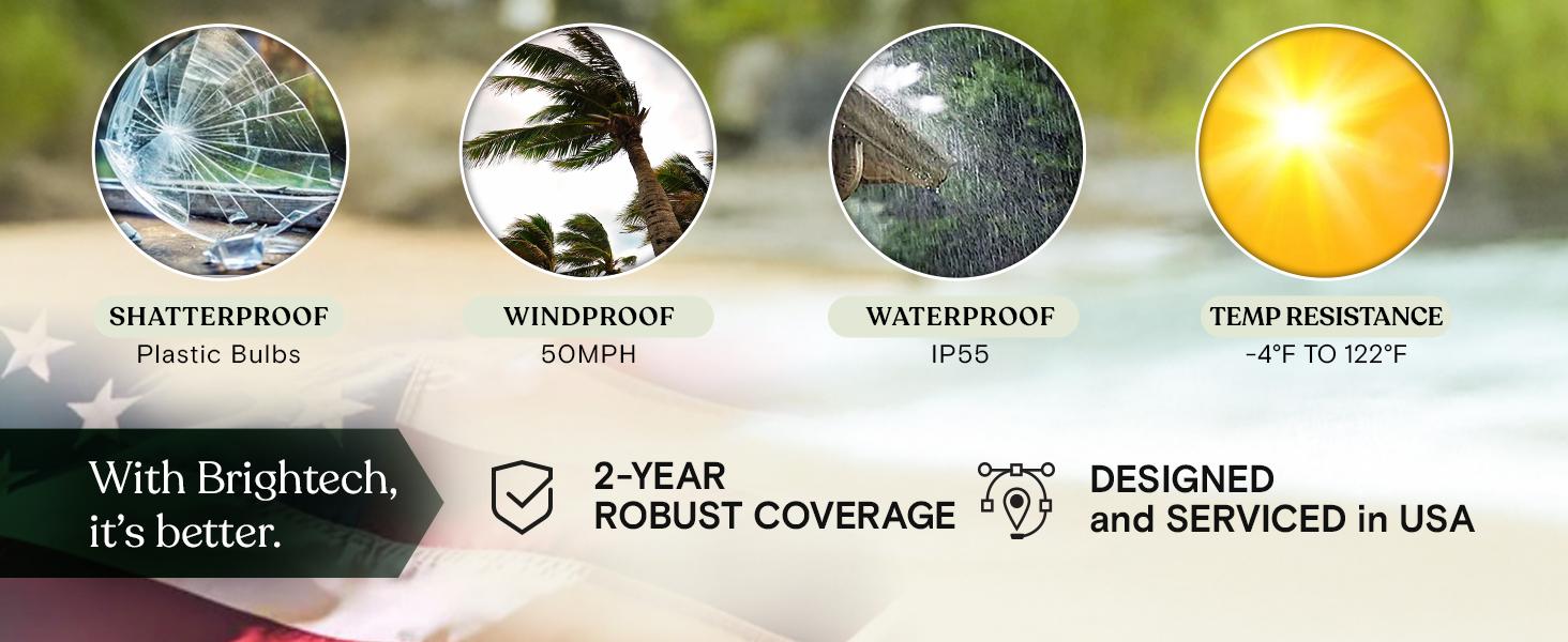 Brightech Ambience Pro Solar Powered Outdoor String Lights