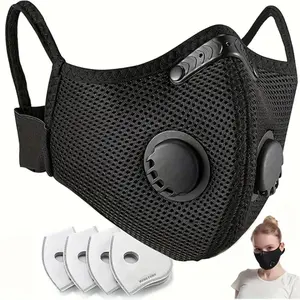 Reusable Dust Mask, Breathable Safety Face Mask for Woodworking, Construction, Grinding, Sanding, Mowing and Outdoor Work, Adjustable Protective Mask for Dust, Pollen and Airborne Particles