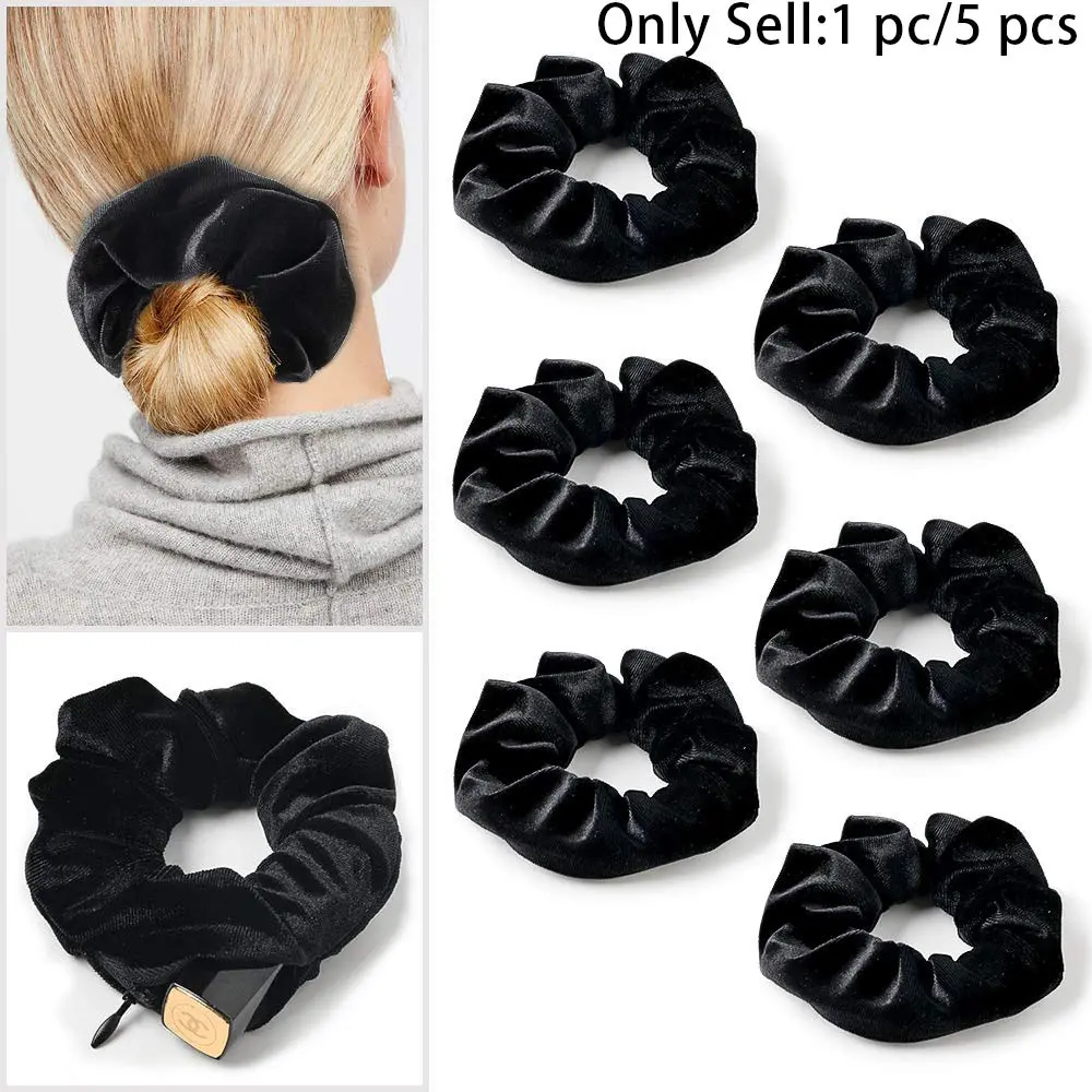 Velvet Scrunchies with Pocket Zipper, Hair Ties for Women, Big Girl Stuff, Scrunchie Ponytail Holder, Elastic Bands Gift, Ponytail Hairstyle