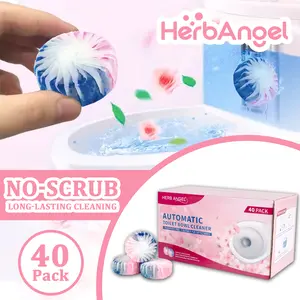 40 Dual Color & Dual Effect Automatic Toilet Bowl Cleaners Tablets （home essentials） Effective Cleaning Solution