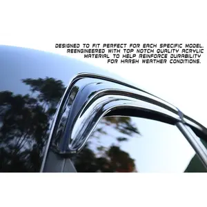 Window Visors for Honda Accord 4-Door Sedan 2013-2017 Tape On Rain Guard