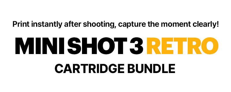 KODAK Mini Shot 3 Retro 4PASS 2-in-1 Instant Digital Camera and Photo Printer (3x3 inches) + 60 Sheets Cartridge Bundle