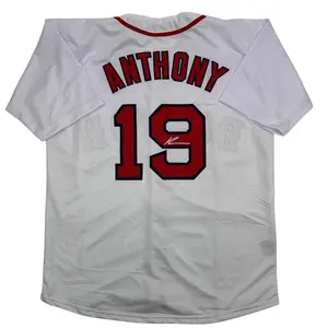 Roman Anthony Boston Baseball Jersey, White #19 Autographed Player Design, Perfect Gift for Fans