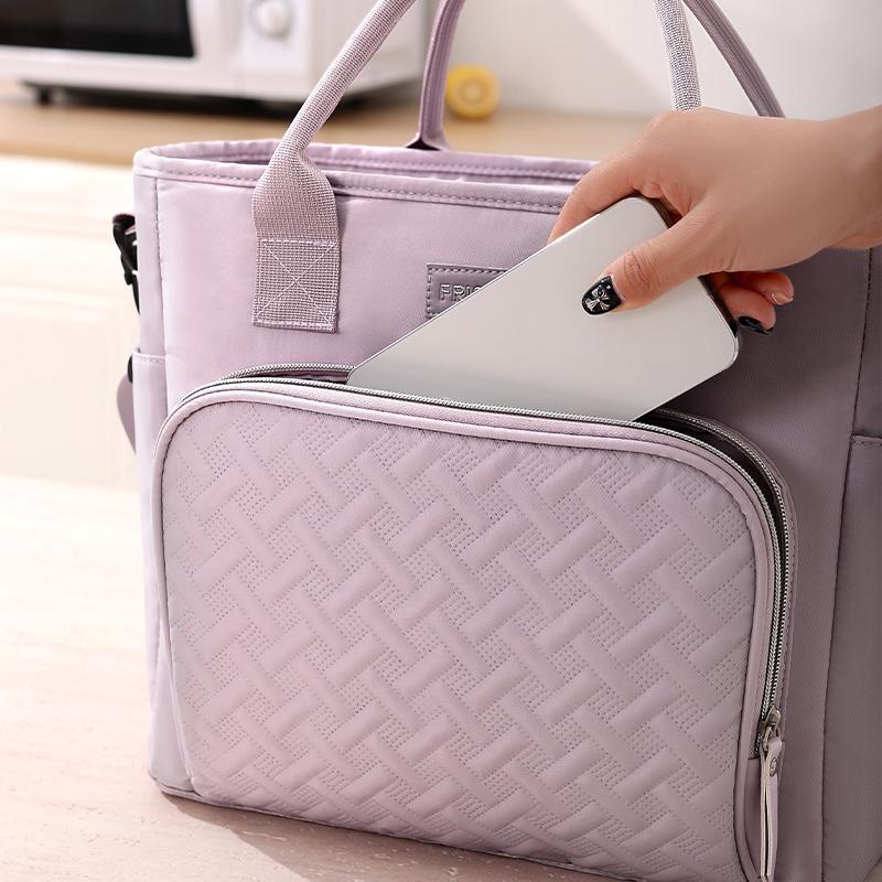 Lunch Tote Bag for Women，11L ultra large capacity insulated lunch bag, waterproof and leak proof PEVA lined lunch bag，reusable outdoor refrigerated lunch bag，Insulated Lunch Tote Bag for Women Men，Leakproof Large Womens Lunch Bags for Work