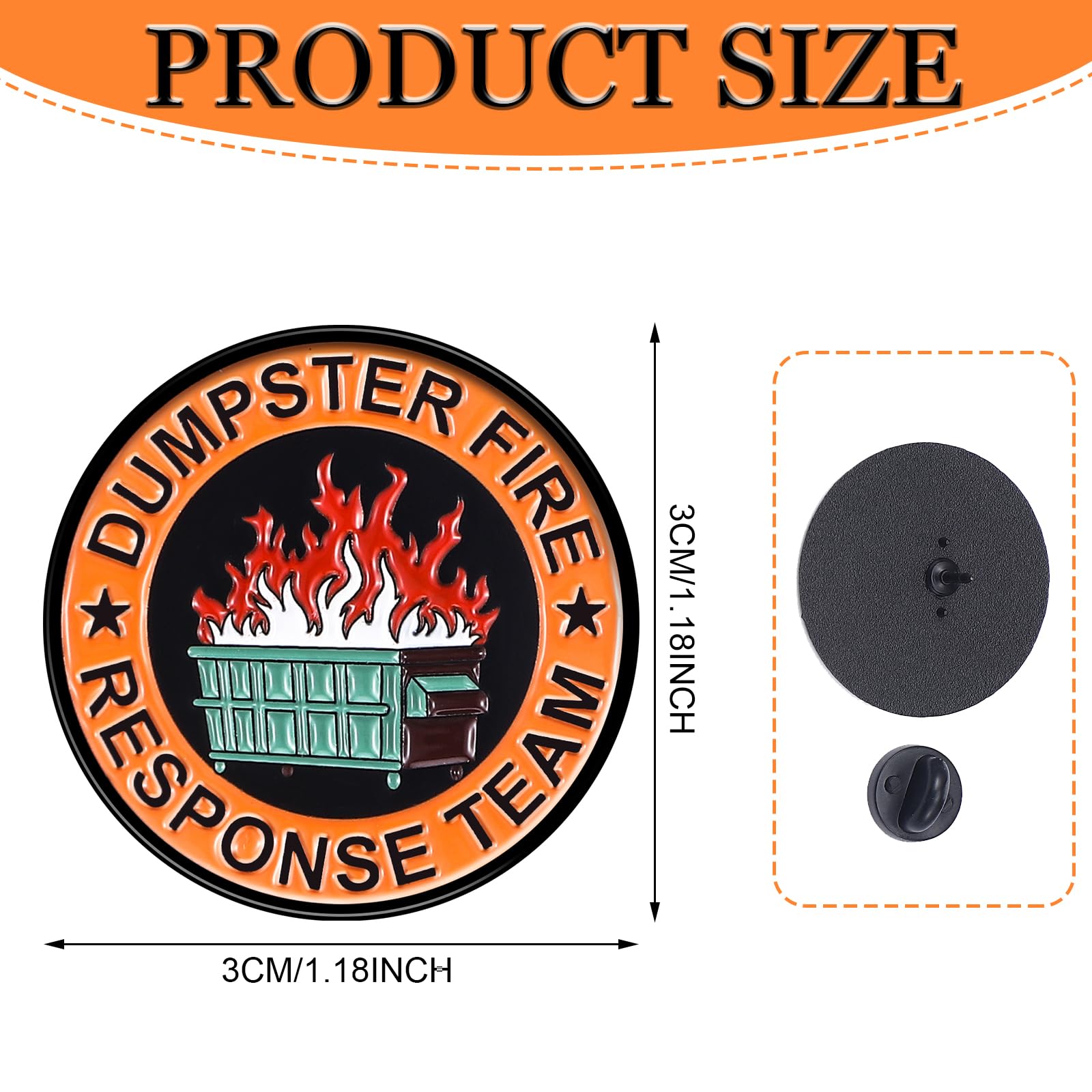 6/12pcs Dumpster Fire Pins Bulks Humorous Employee Appreciation Gift for Nurse Teacher IT Service Industry Workers Coworkers Team Leader Trash Fire Alloy Brooch Pin Emotional Support Decorative Jewelry Accessories for Decorate Jackets Hats Backpacks