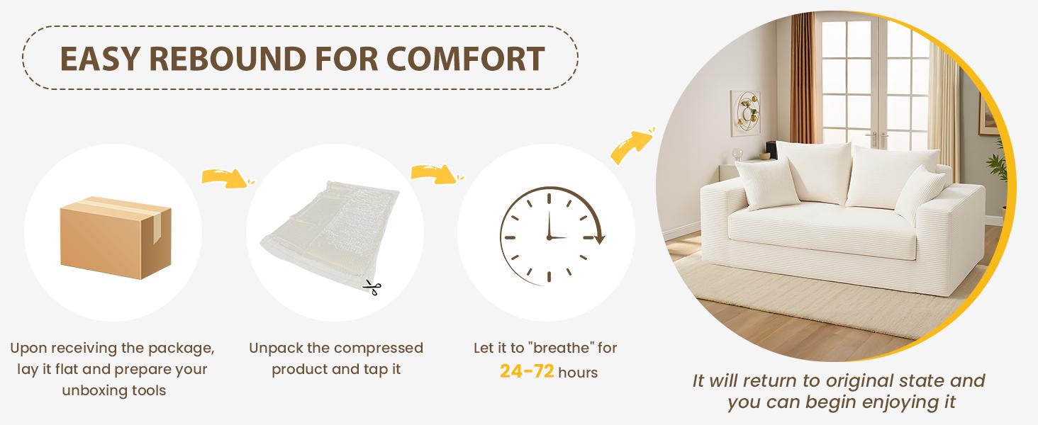 Winzoo Convertible Sofa Bed 3 in 1 Loveseat Folding Couch Bed Foldable Chaise Lounge Chair Floor Futon Sleeper Corduroy with 4 Pillows for Living Room