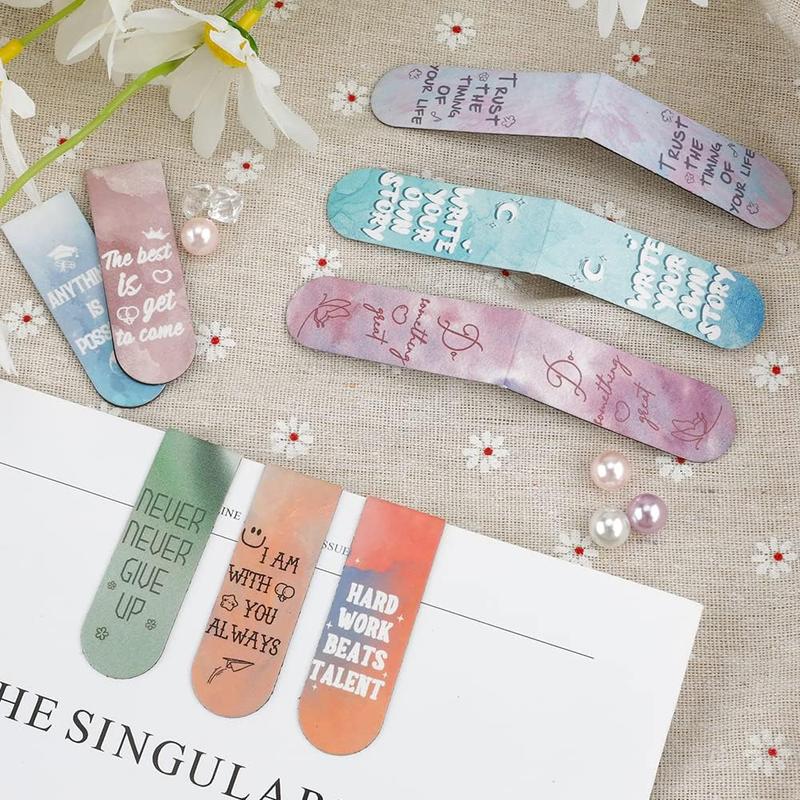 30PCS Cute Magnet Bookmark Clips for Women, Men, Kids  Teachers  Graduation Inspirational Bookmarks